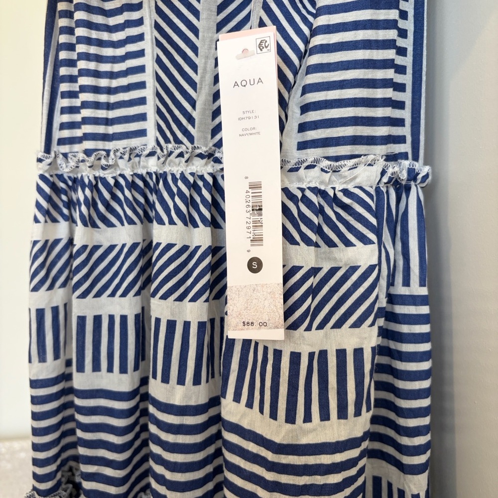 NWT Aqua Tiered V-Neck Mini Dress - Picture 4 of 6